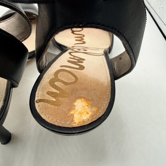 ✨ Sam Edelman “Okala” Black Leather Ankle Strap D’Orsay Heels – Size 8 – - Picture 7 of 12